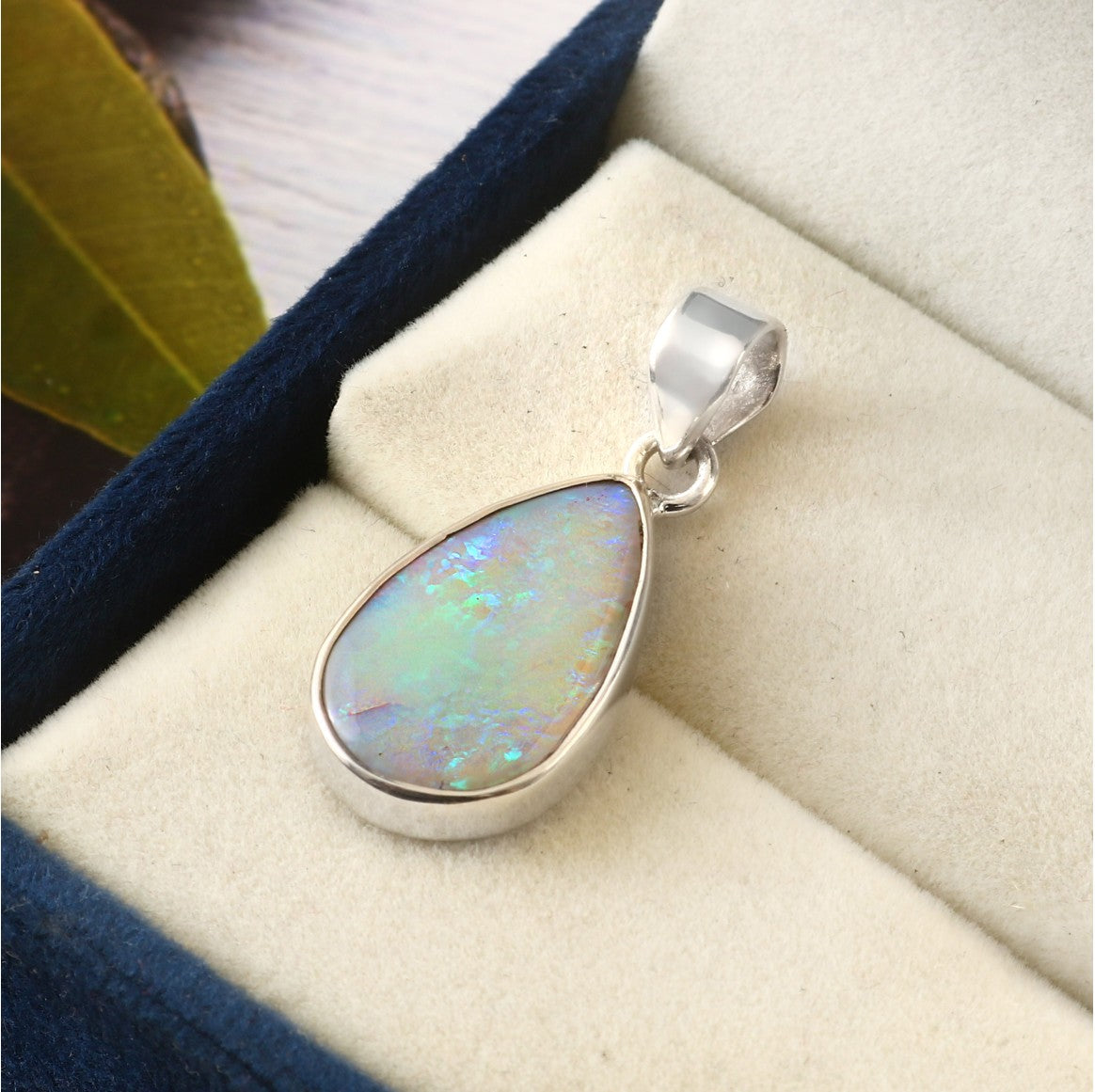 Natural Australian Crystal Opal Pendant