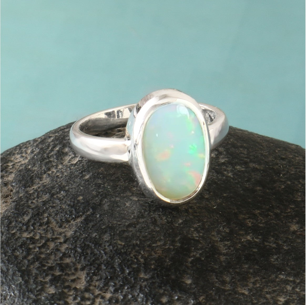 Australian Solid Jelly Opal Ring