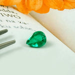 Pear Lab Created Hydrothermal Columbian Emerald