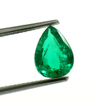 1.35 Ct Pear Lab Created Hydrothermal Columbian Emerald Vivid Green