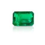 Lab Grown Hydrothermal Emerald Octagon Cut Vivid Green Natural Like Inclusion
