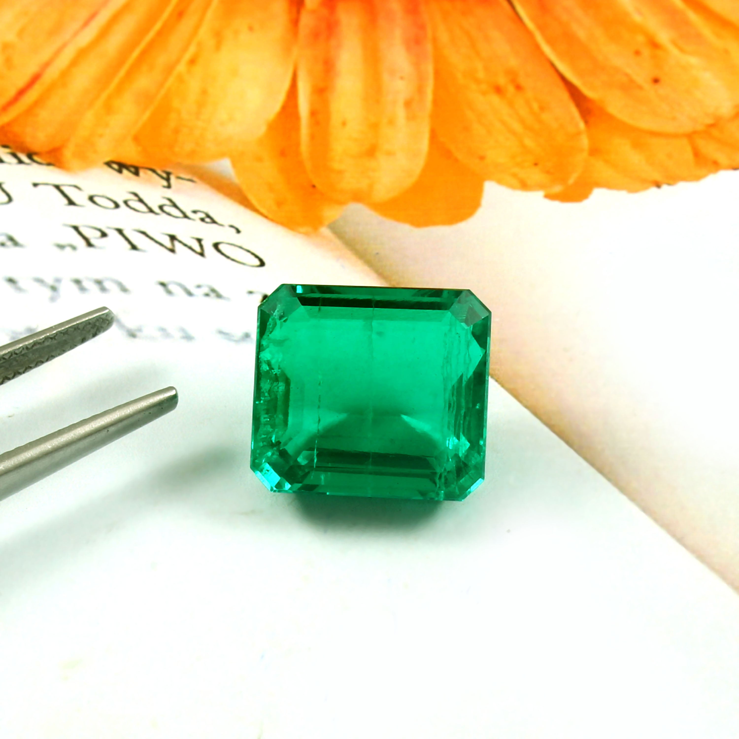 Lab Grown Emerald Octagon Cut 
