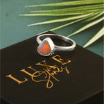 Australian Solid Crystal Opal Ring in 925 Sterling Silver