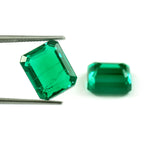17.5 Ct Pair Lab Grown Colombian Emerald Hydrothermal Emerald Loose Gemstone