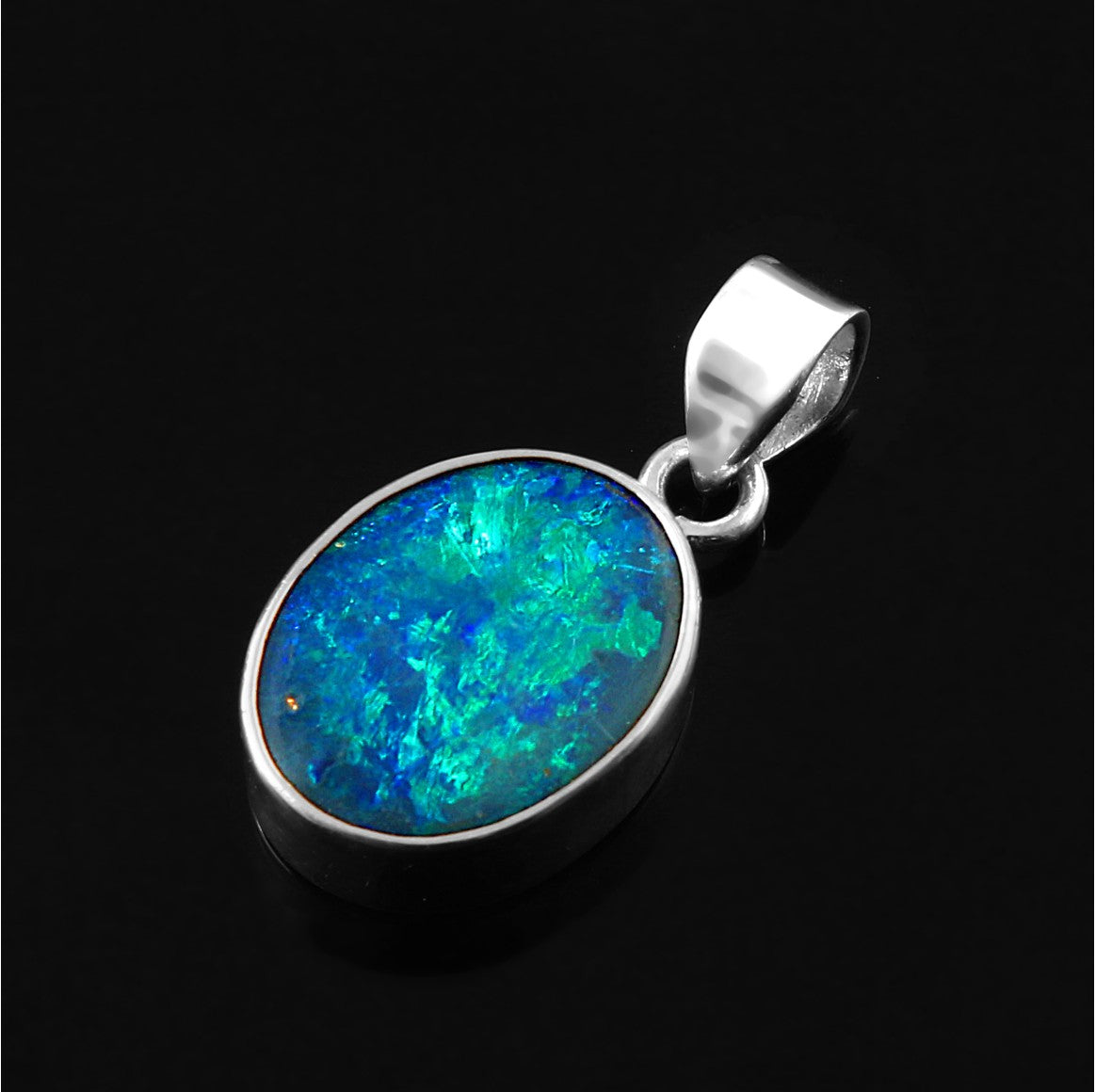 Black Opal Doublet Pendant 