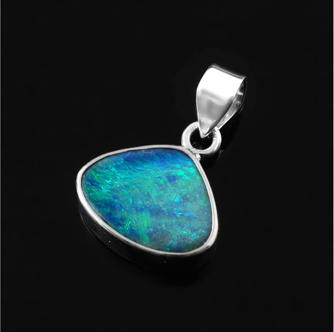 Opal pendant with silver setting