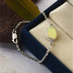 Australian Crystal Solid Opal Chain Bracelet in 925 Sterling Silver