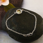 Crystal Solid Opal Chain Bracelet 
