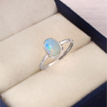Australian Opal Doublet Ring in 925 Sterling Silver US-8.75