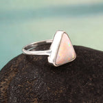 Australian White Opal Ring