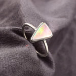 Australian Opal Doublet Ring in 925 Sterling Silver US-6.75