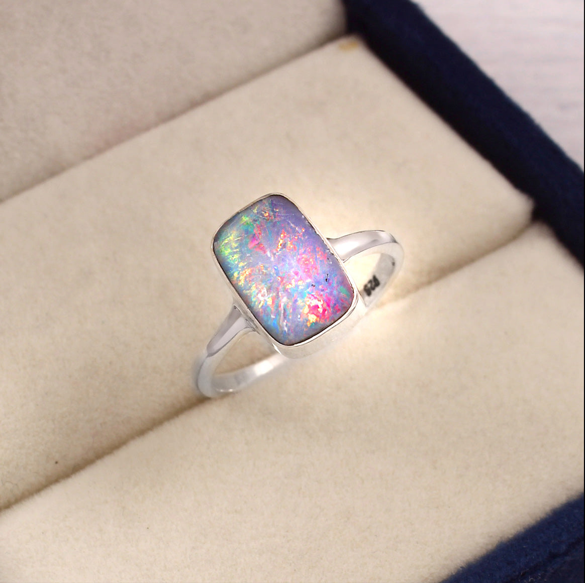 Australian Opal Doublet Ring