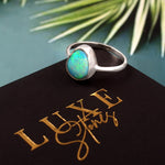 Australian Opal Doublet Ring in 925 Sterling Silver