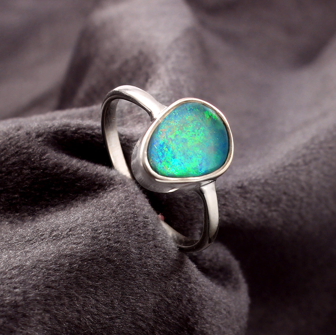 Australian Crystal Opal Ring