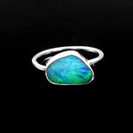 Australian Opal Doublet Ring in 925 Sterling Silver
