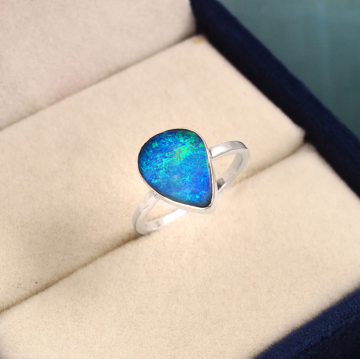 Australian Crystal Opal Ring