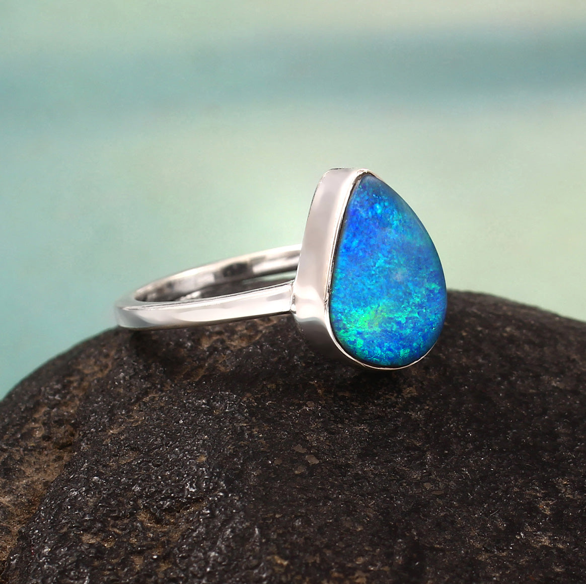 Crystal Opal Ring